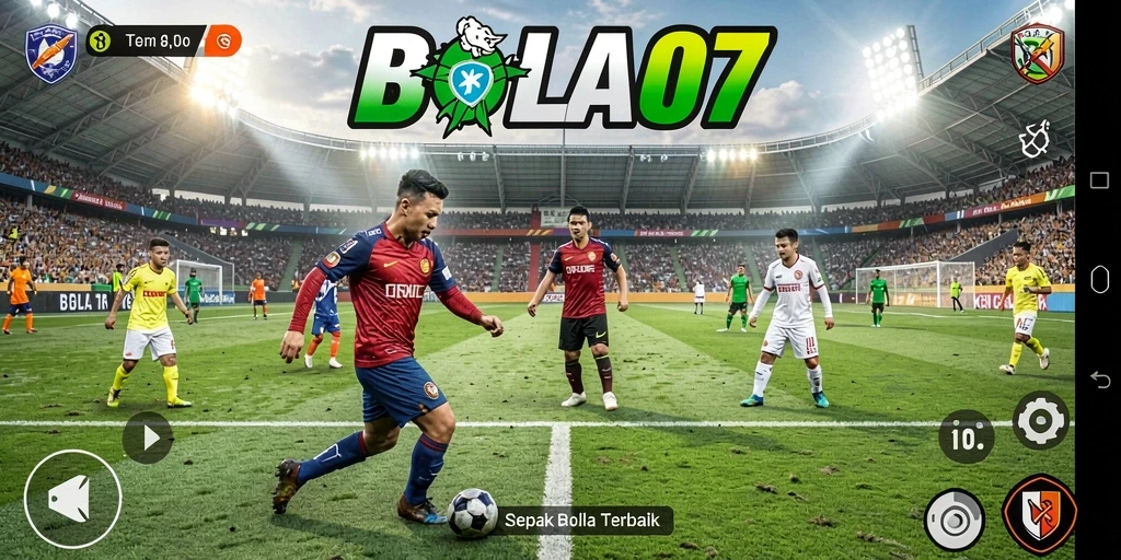 Menampilkan gameplay menarik dari BOLA07 dengan aksi di lapangan sepak bola