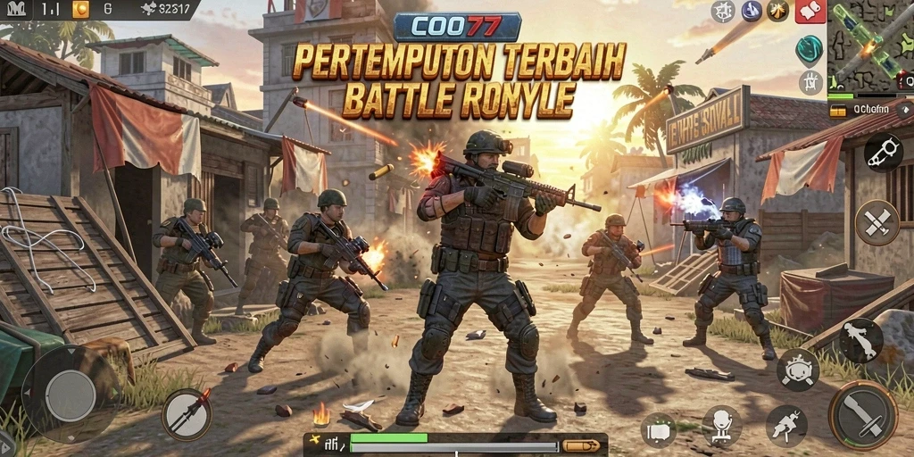 Screenshot gameplay COO77 dengan aksi seru Battle Royale.
