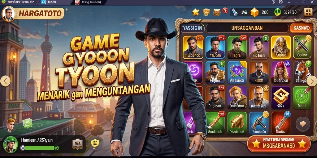 Tampilan gameplay HARGATOTO yang memukau dan strategis.