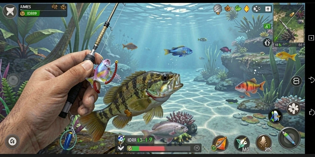 Gameplay IDR89 menampilkan aksi memancing yang intens dan menarik.