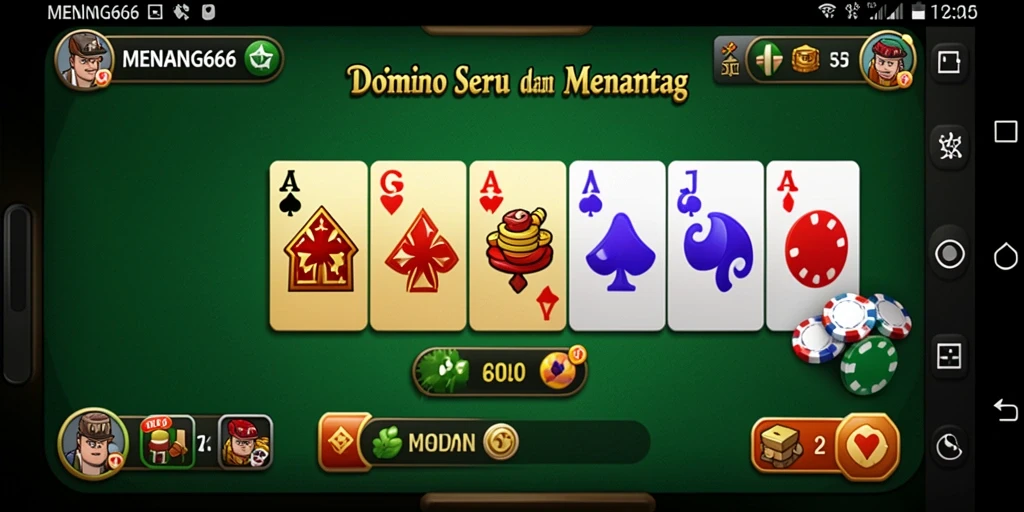 Tampilan menarik dari permainan Domino di MENANG666.