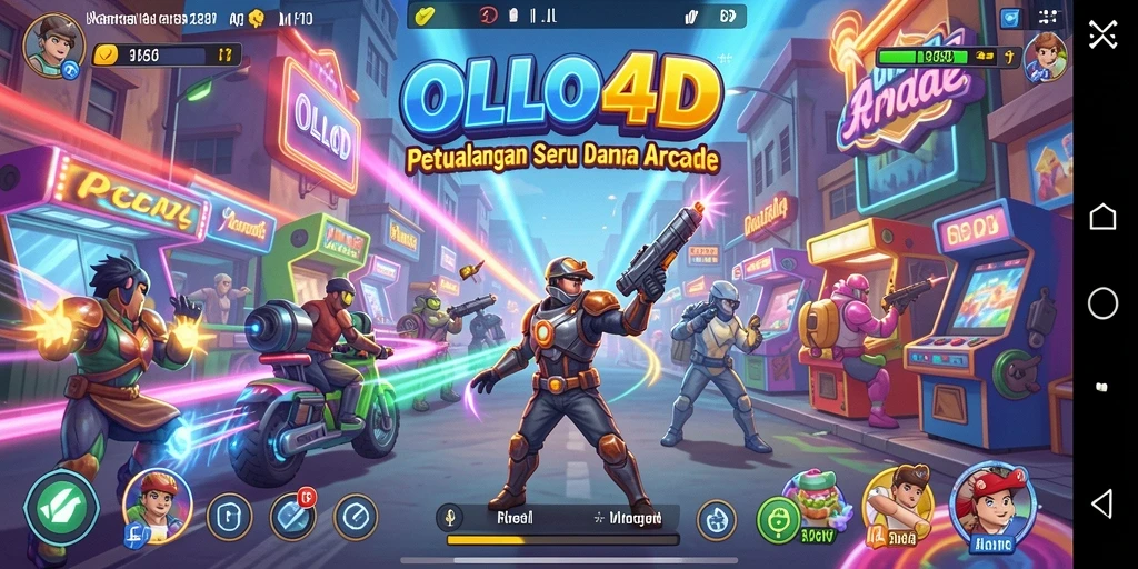 Screenshot gameplay seru dari OLLO4D menunjukkan aksi menegangkan dalam permainan Arcade.