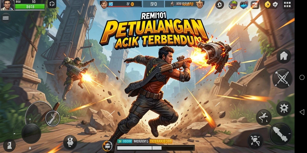 Tampilan aksi mendebarkan dalam REMI101 dengan grafis memukau.