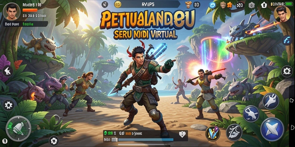 Tampilan gameplay RVIP5 yang penuh aksi dan pertarungan memukau.