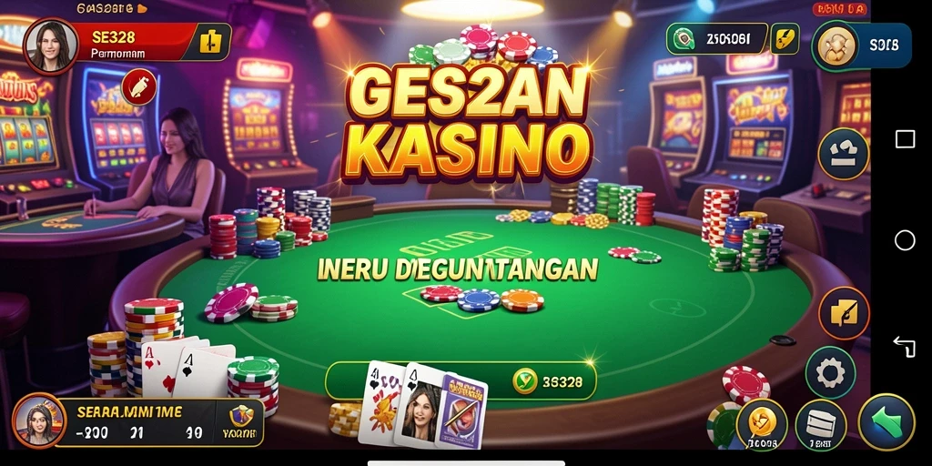 Screenshot SE328 menunjukkan gameplay Kasino yang mendebarkan dan interaktif.