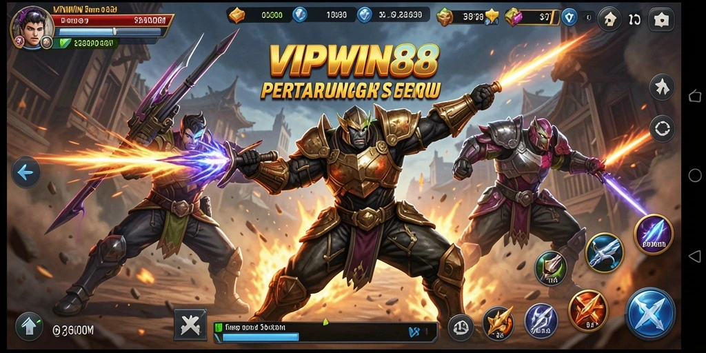 Tampilan gameplay seru dari VIPWIN88 dengan pertarungan intens.