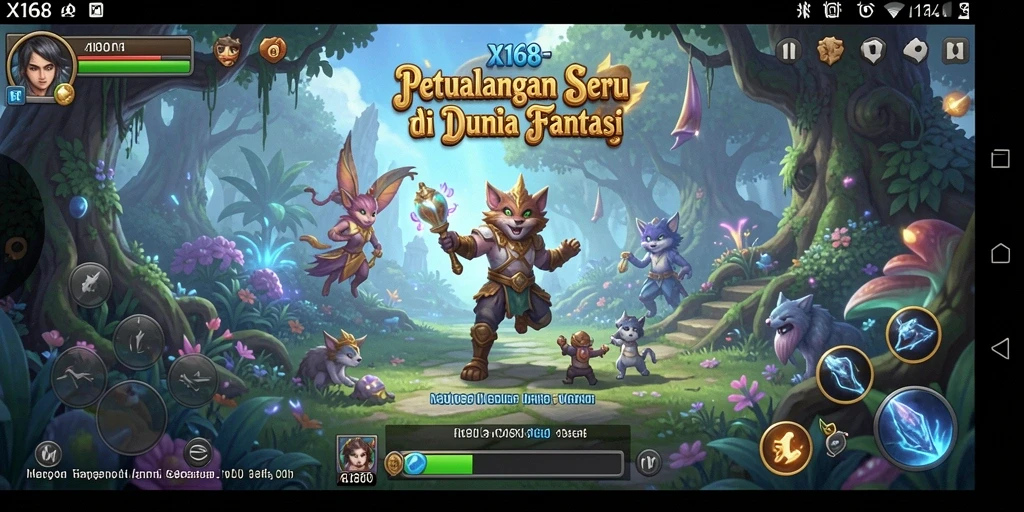 Screenshot gameplay X168 menampilkan karakter beraksi dalam petualangan menantang.